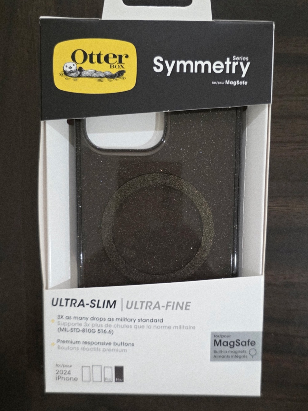 OtterBox Symmetry Series Glitter Phone Case In Black For iPhone 16 Pro Max